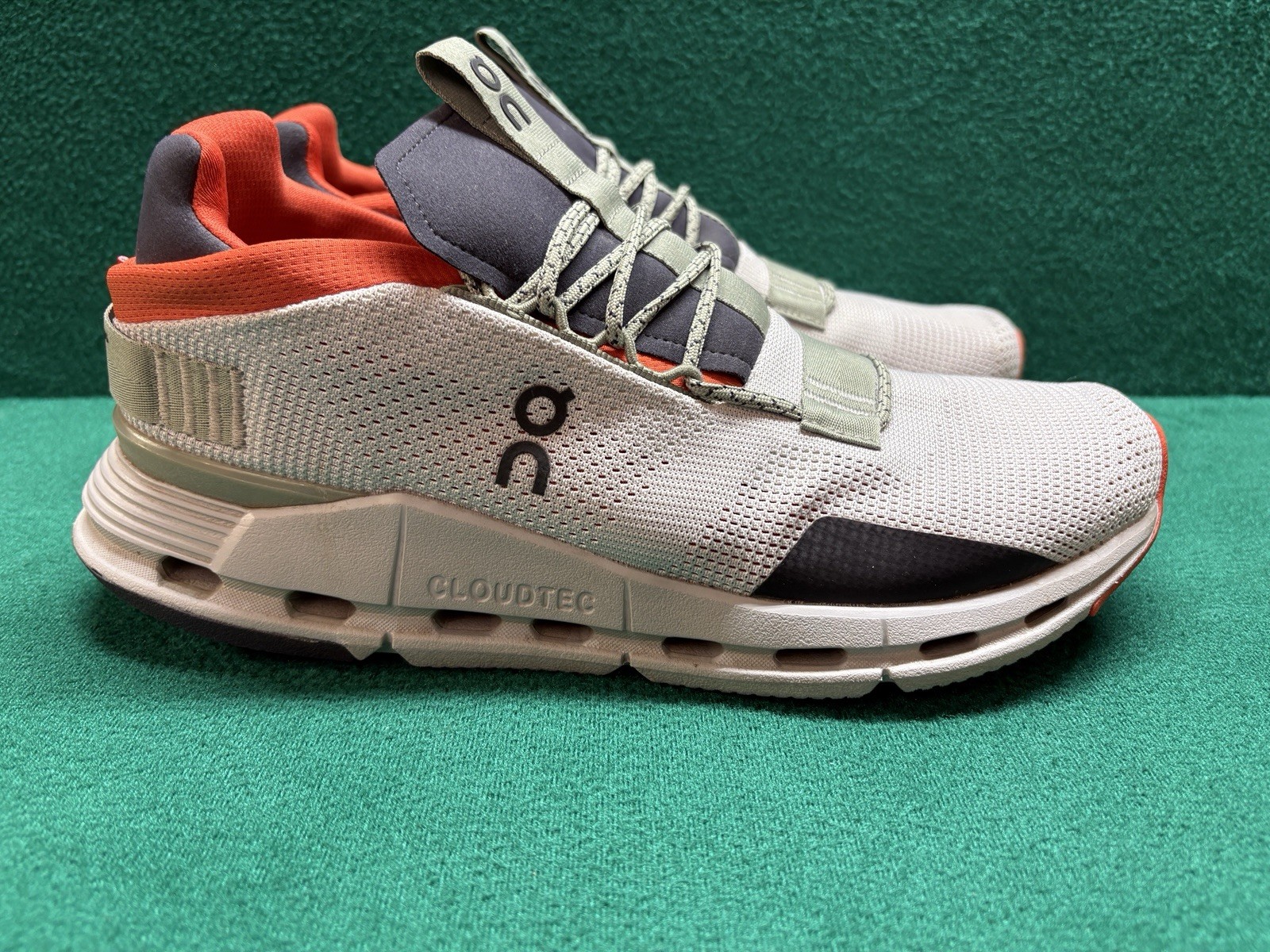 On Cloudnova Silver Orange Cloudtec Athletic Shoe… - image 1