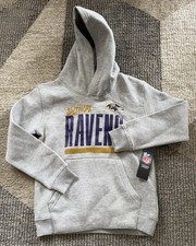 Youth Baltimore Ravens Team Apparel Grey Hoodie Sz Small 8 NWT