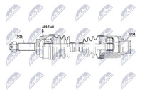 Antriebswelle NTY NPW-MS-104 FüR Mitsubishi Pajero Pinin 1 H66W GDI H67W