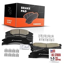 Front  Rear Ceramic Disc Brake Pads Set Compatible with Select Ford Models -