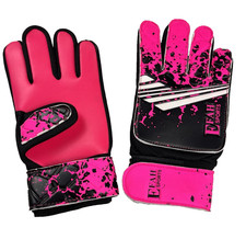Youth Soccer Goalkeeper Gloves with Super Grip for Kids Size 4, Pink