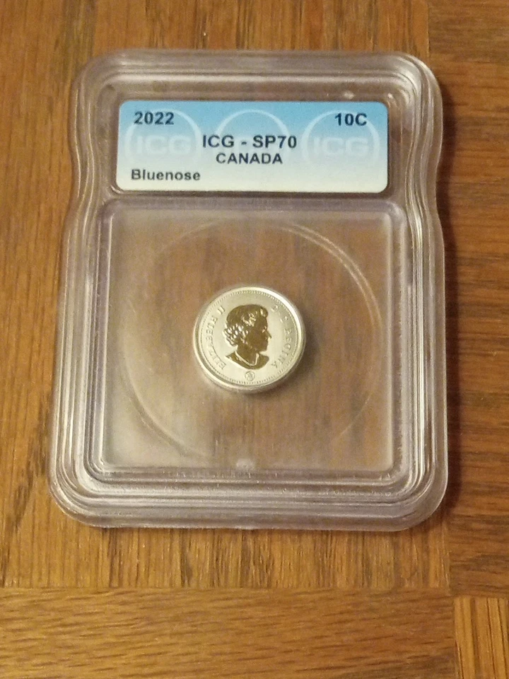 2022 Canada 10 Cent ICG SF 70 Bluenose - Image 2 of 4