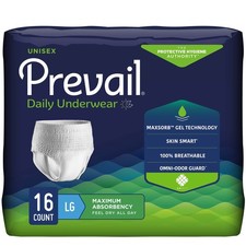 Prevail Disposable Underwear Large Maximum 64 Ct