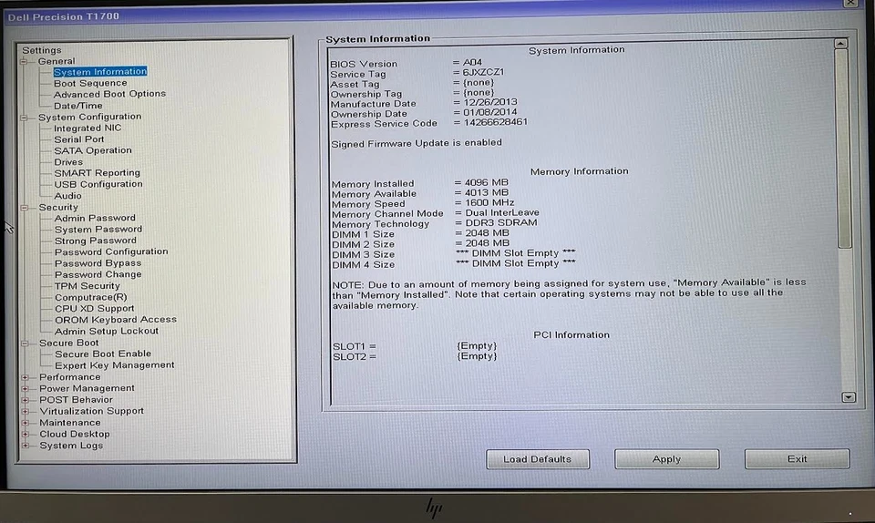Dell Precision T1700 SFF PC Desktop i5-4570 4GB RAM No HDD Boots To Bios No OS - Image 2 of 4