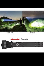 LED Flashlight with USB C Charging Long Lasting Batteries 2x26650 Super Bright