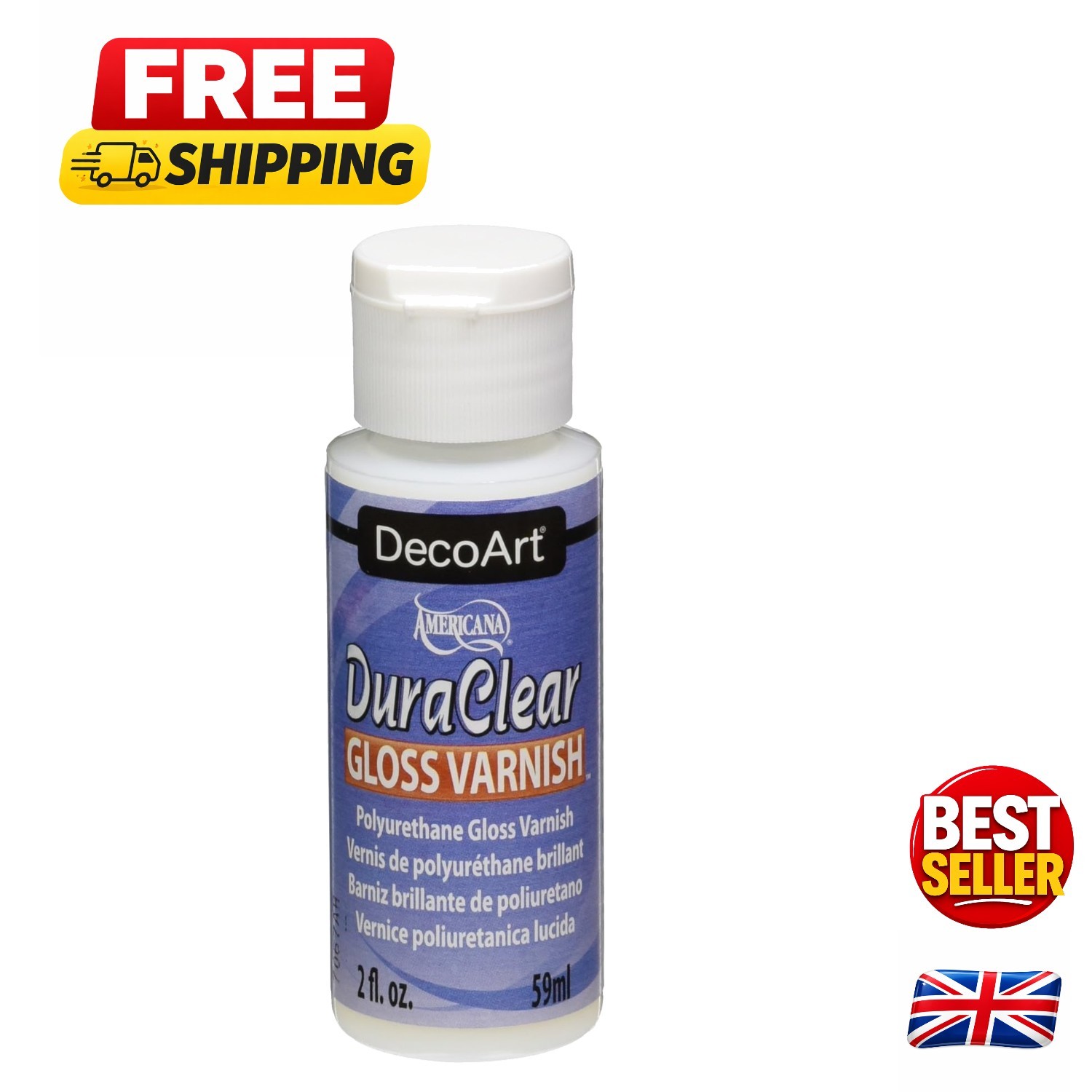 Duraclear 59ml Gloss Varnish - Superior Protection for Wood Furniture & Cabinets