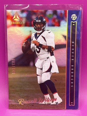 2022 Panini Luminance - Russell Wilson #67 Blue #003/149 Jersey Number JSY#