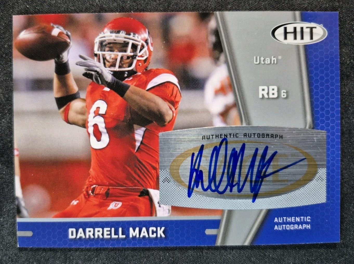 2009 SAGE Hit Darrell Mack Auto #A32 Football RC Utah Utes
