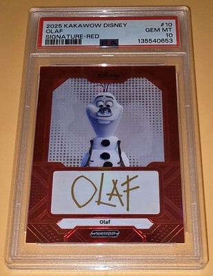 Olaf from Frozen PSA 10 Low Pop 1 Signature Red #d 2025 Kakawow
