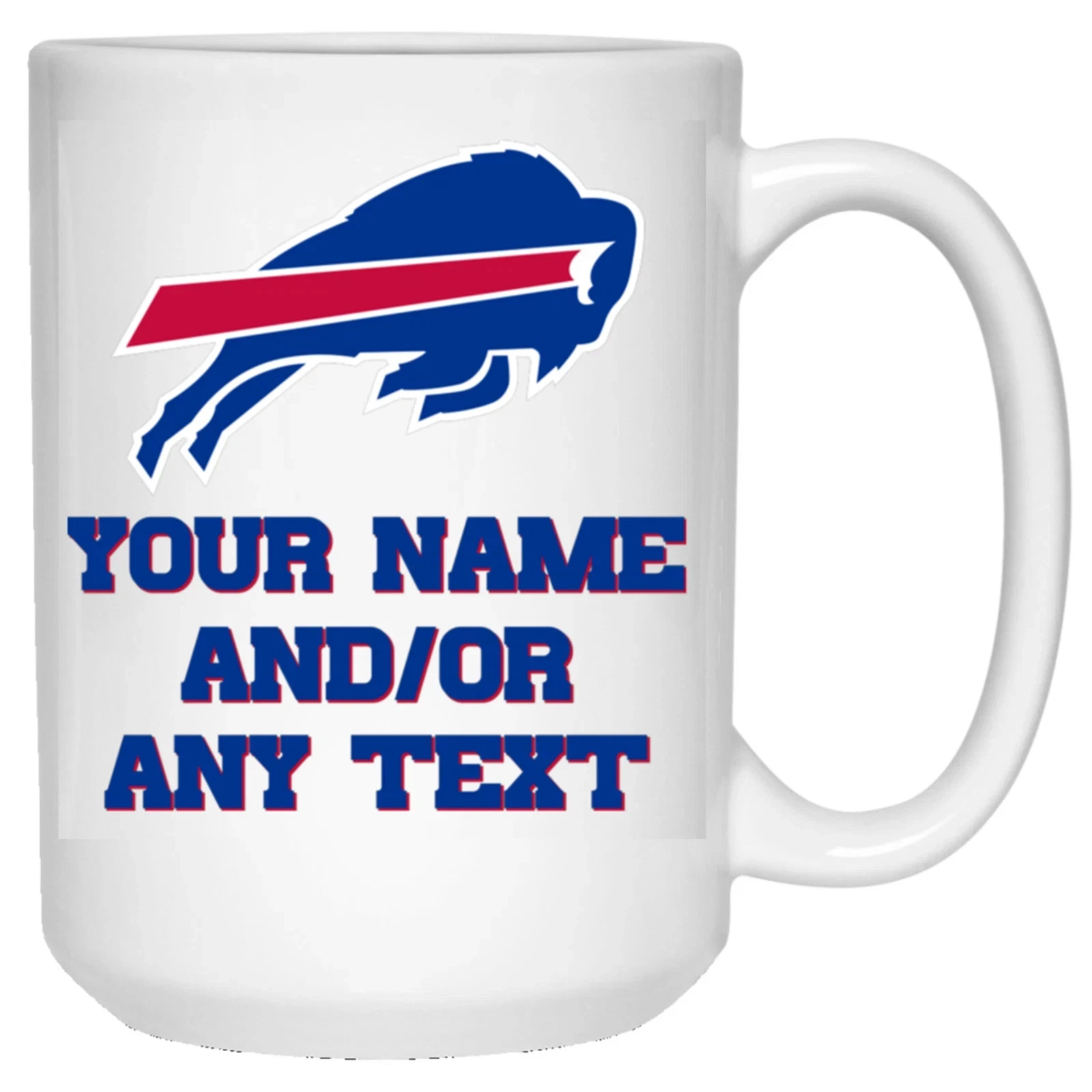 Custom Personalized Buffalo Bills White Ceramic Coffee Mug Cup