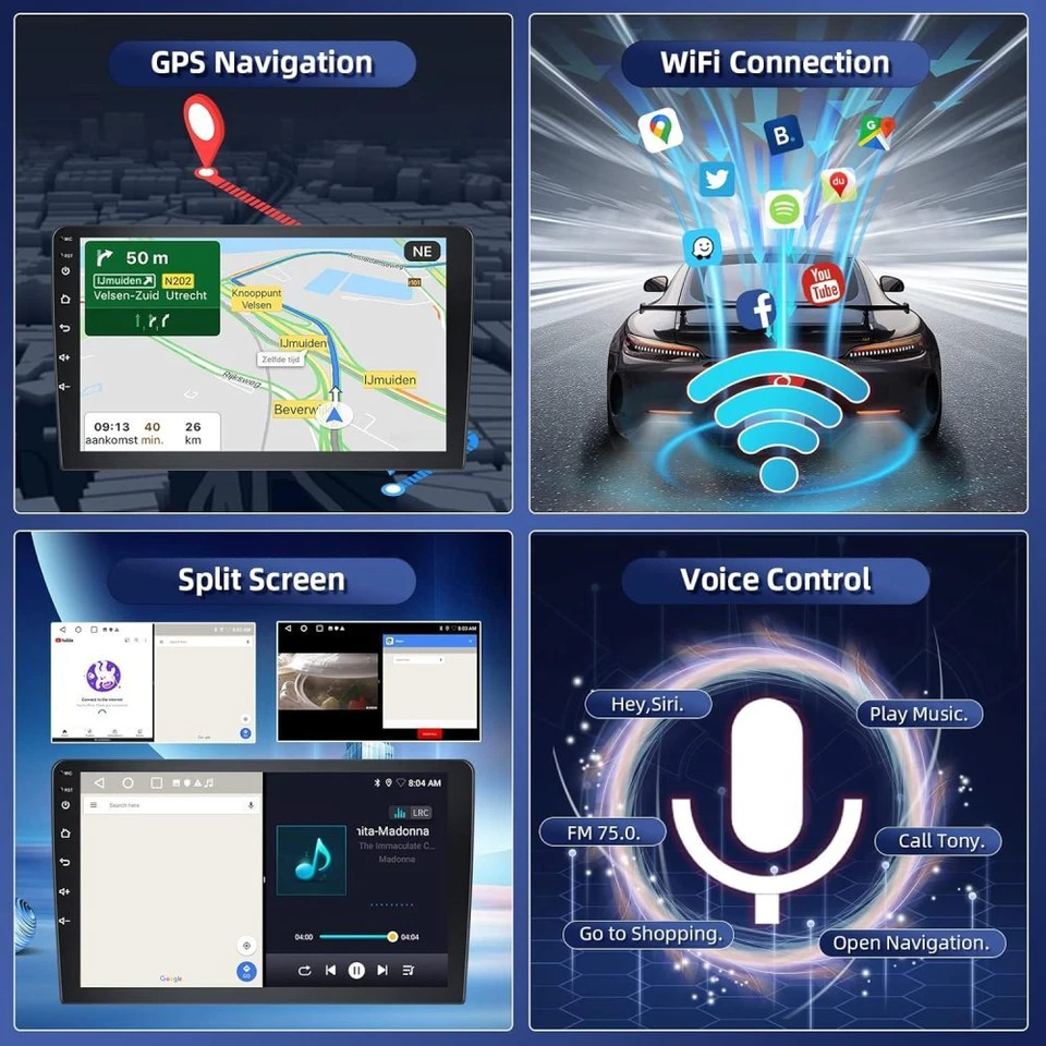 For Ford Focus 2012-2017 Carplay Android 13 Car Stereo Radio BT GPS Navi 2+32GB - Image 4 of 4