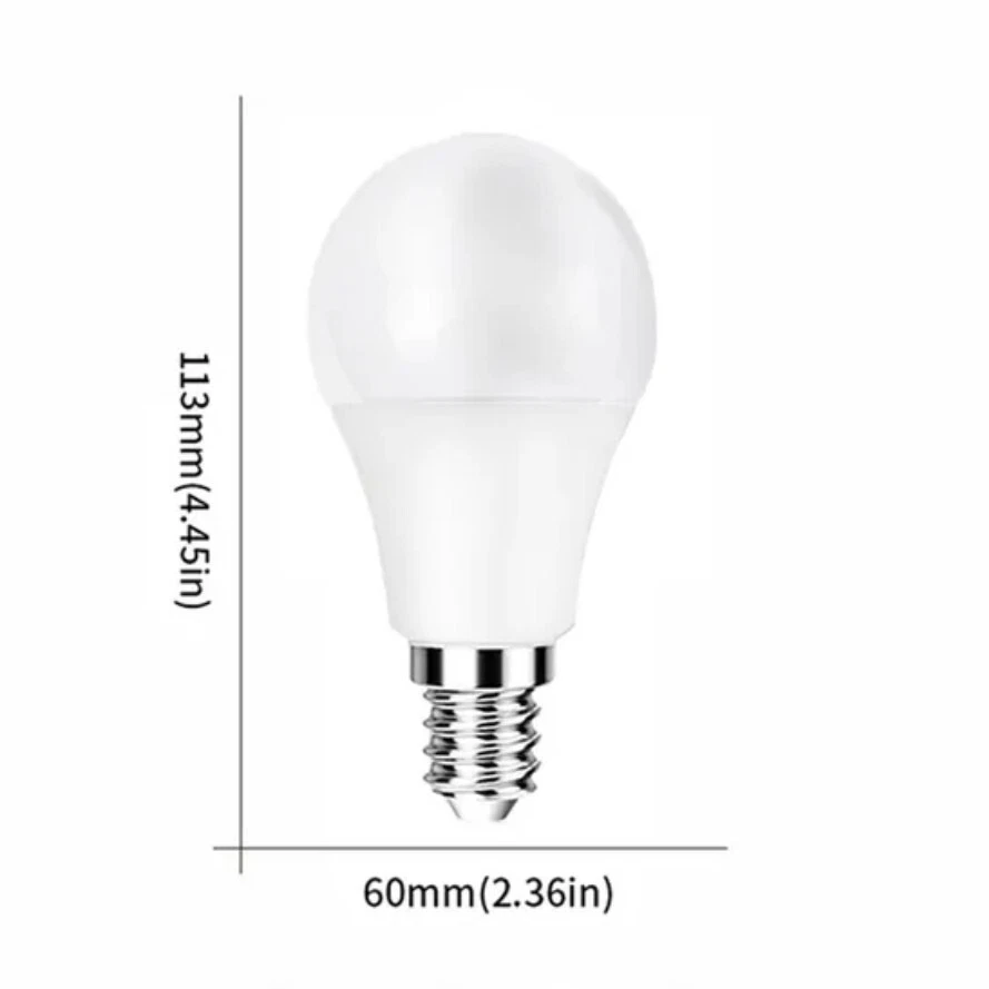 10 LAMPADINE LAMPADA E14  GLOBO 12W LUCE FREDDA 6000K RISPARMIO ENERGETICO PROMO - Immagine 2 di 2
