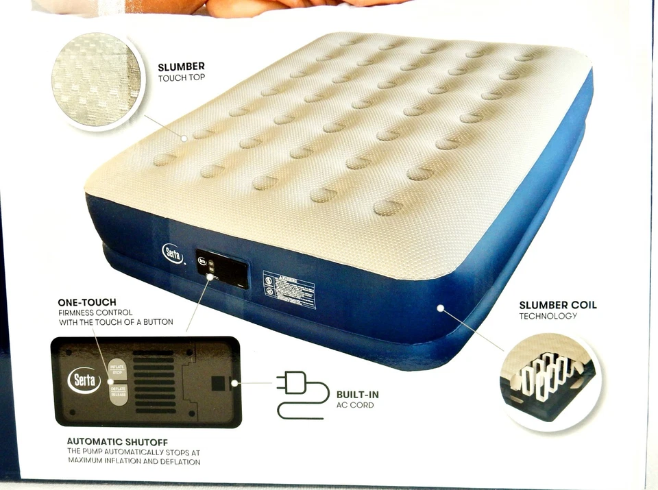 Serta Raised Queen 气垫带内置交流气泵 500 磅容量 — 第 2/4 张图片