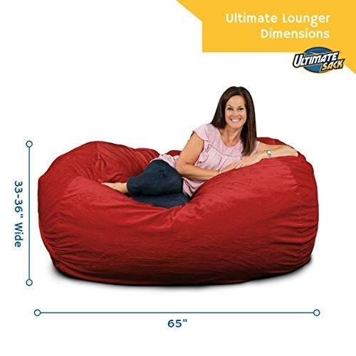 ULTIMATE SACK Bean Bag Chairs in Multiple Sizes and Lounger, Teal Suede