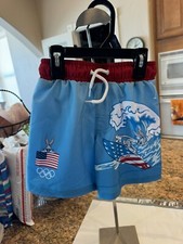 Looney Tunes Boys Americana Swim Shorts, Size XS 4-5
