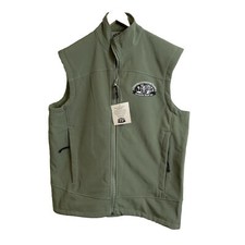 OVERSEAS ADVENTURE TRAVEL SIR EDMUND HILLARY TEAM MEN'S SZ L GREEN ZIP VEST NEW