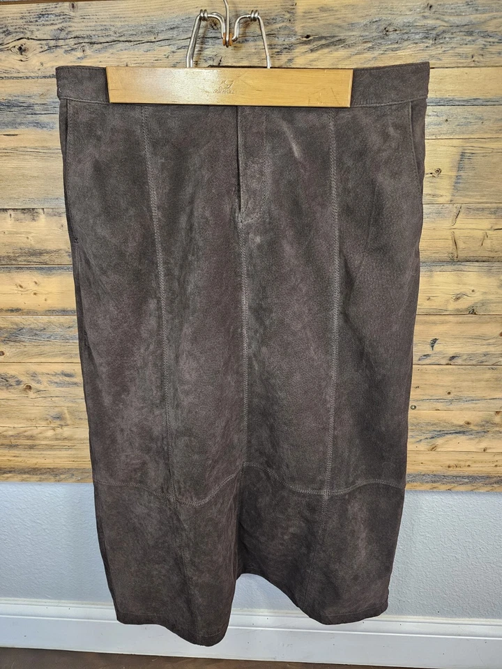 Falda de gamuza vintage para mujer Eddie Bauer Seattle - talla 10, 31" de largo  Foto 2 de 4