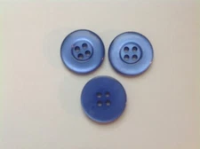 NEW 25 PC BAG 3/4 INCH  NAVY BLUE PEARL FINISH 4 HOLE BUTTONS