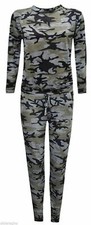 7-8 YRS Girls Camouflage Print 2-Piece Lounge Wear Tracksuit Jogging Bottoms Top