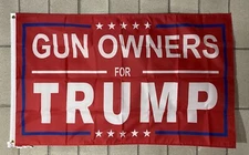 Gun Owners For Donald Trump Flag Free Ship Save America USA 3x5' Sign Banner
