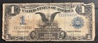 Us Paper Money 1899 Black Eagle Large Size Silver Certificate Fair Condition