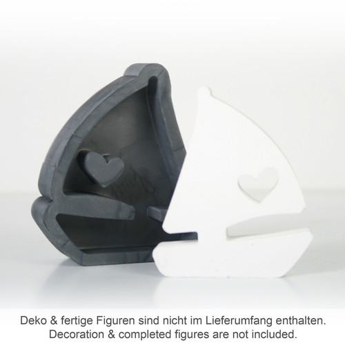 Handgefertigte 3D Silikon-Form "Segelboot" aus hochwertigem Silikon zum Basteln - Bild 2 von 6
