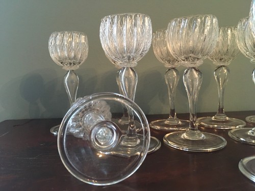 10 Exquisite Murano Venetian Art Glass Swirl Sherry Cordial Glasses air twist - Picture 9 of 9