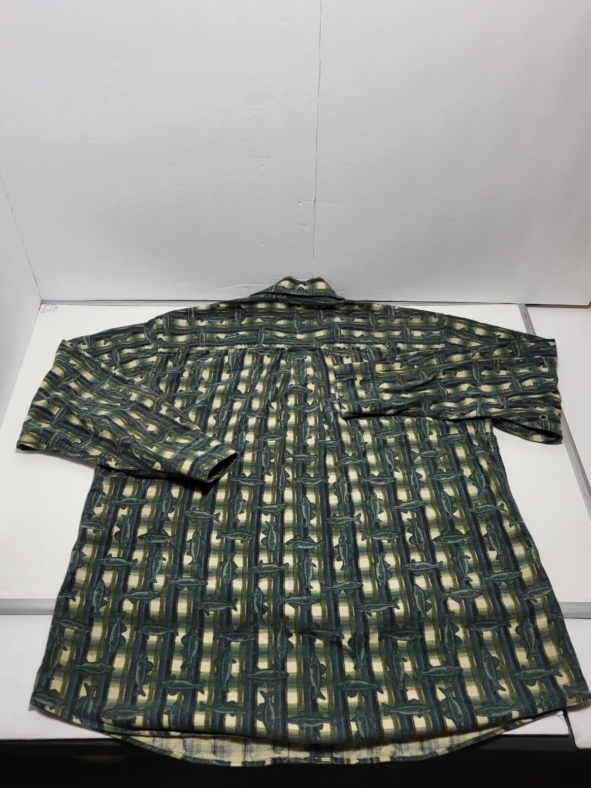 Pendleton Long Sleeve Button Down Cotton Fish Pat… - image 8