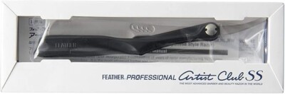 Feather Razor Folding Professional Artist Club SS Black Japan Neu