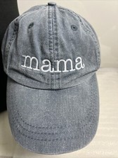 Mama Blue With White Embroidered  mama  Baseball Hat 100 Cotton