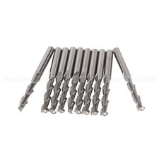 10x Double Flute Spiral Cutter 3.175x17mm CNC Router Bits Wood Acrylic Drill 