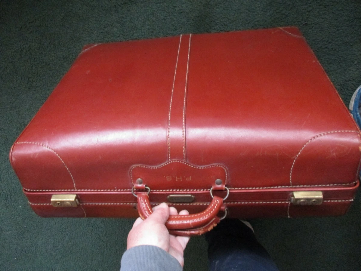 Gladiator Antique Leather Suitcase Luggage 24