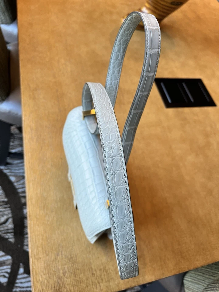 Nuevo Bolso Hermes CONSTANCE 24 Gris Neve. Juego completo CITES Foto 4 de 4