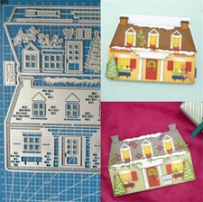 House Metal Cutting Dies Mold Scrapbooking Paper Card Stencil Embossing Craft