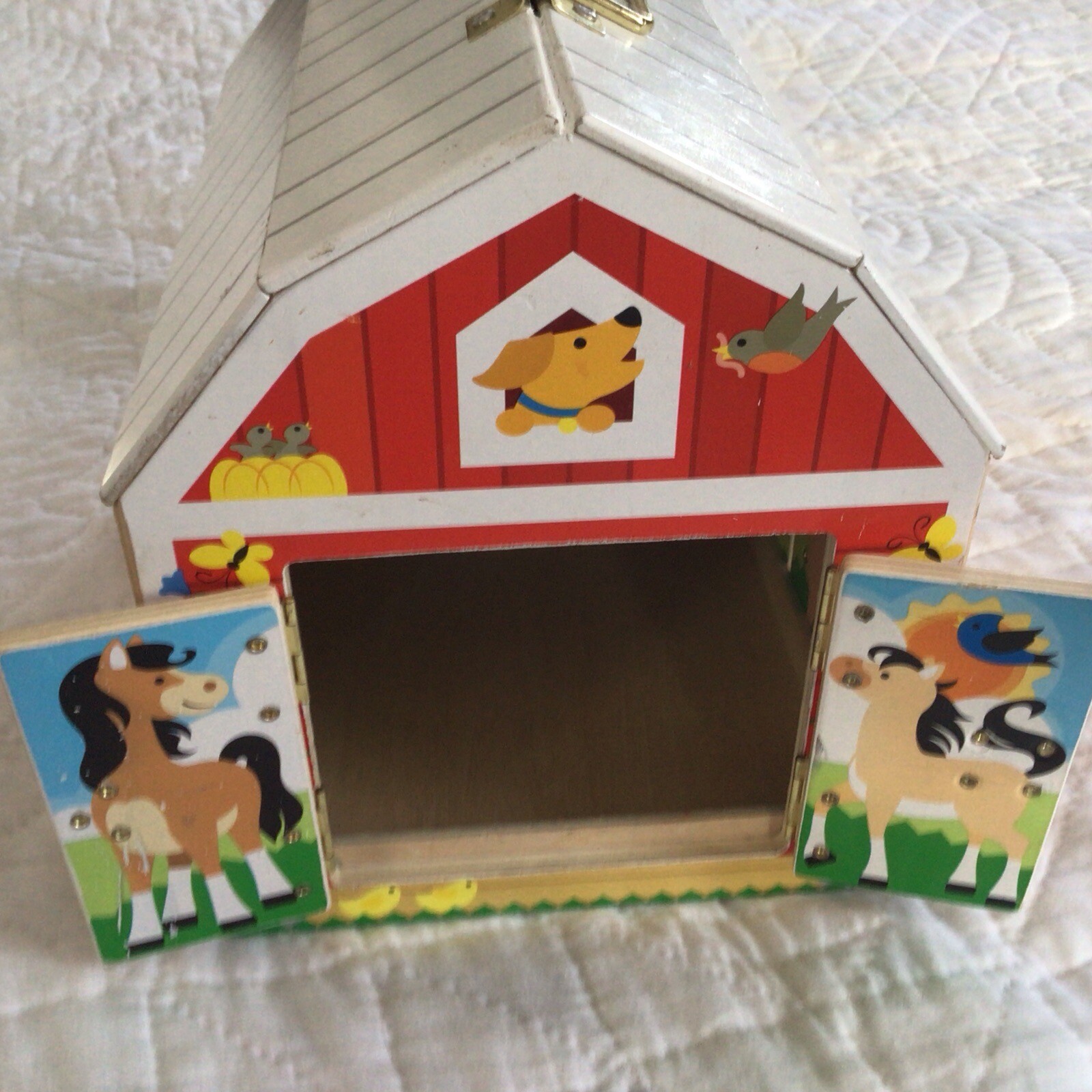 Melissa & Doug Wooden Latches Barn Doors Handle Activity Busy Board