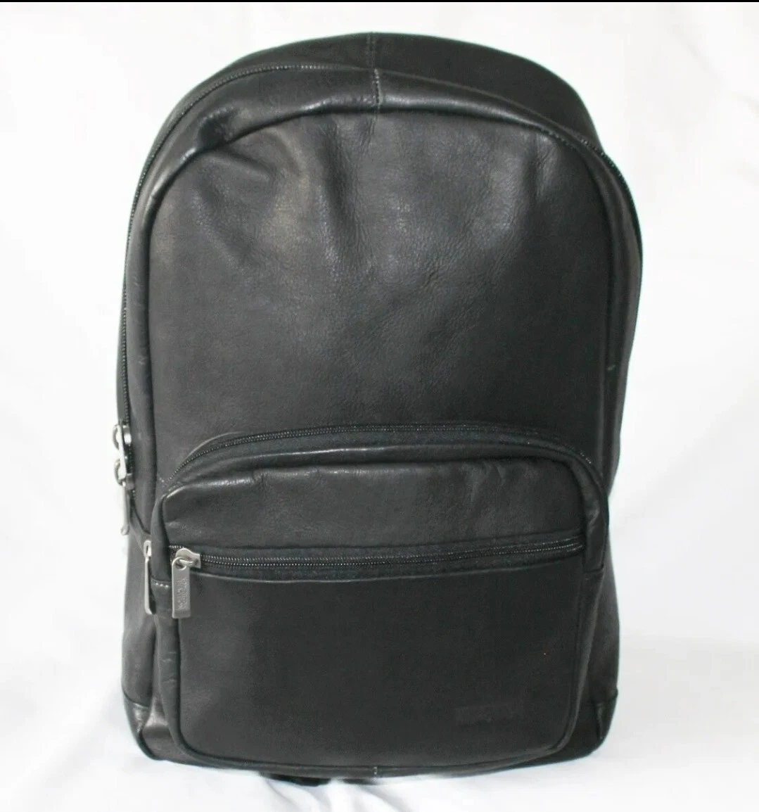 Best black leather clearance backpack