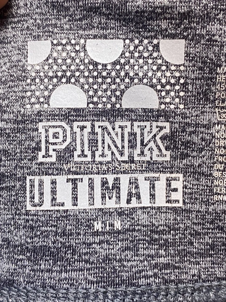 Leggings Victoria's Secret Rosa Mujer Medianos Brezo Negro Ultimate Crop Damas Foto 4 de 4