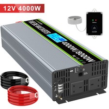 4000W 8000W(Surge) Power Inverter 12V to 240V PURE SINE WAVE LCD DISPLAY&Remote