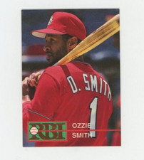 Ozzie Smith - Ballstreet RBI 1992 Baseball Card - St Louis Cardinals