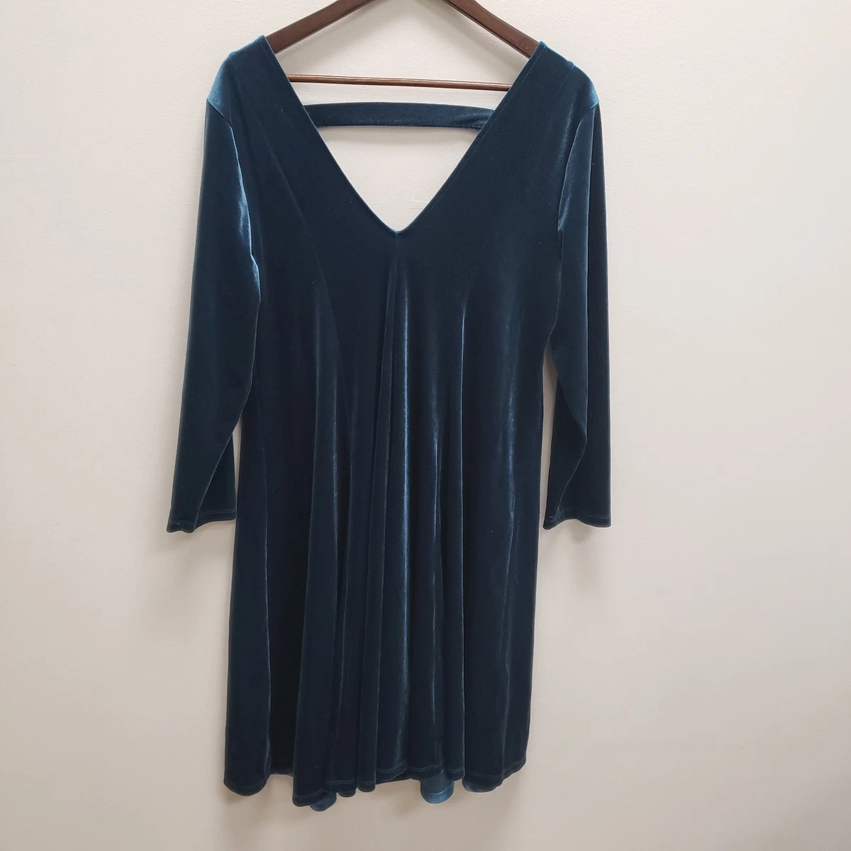 Torrid blue top velvet dress