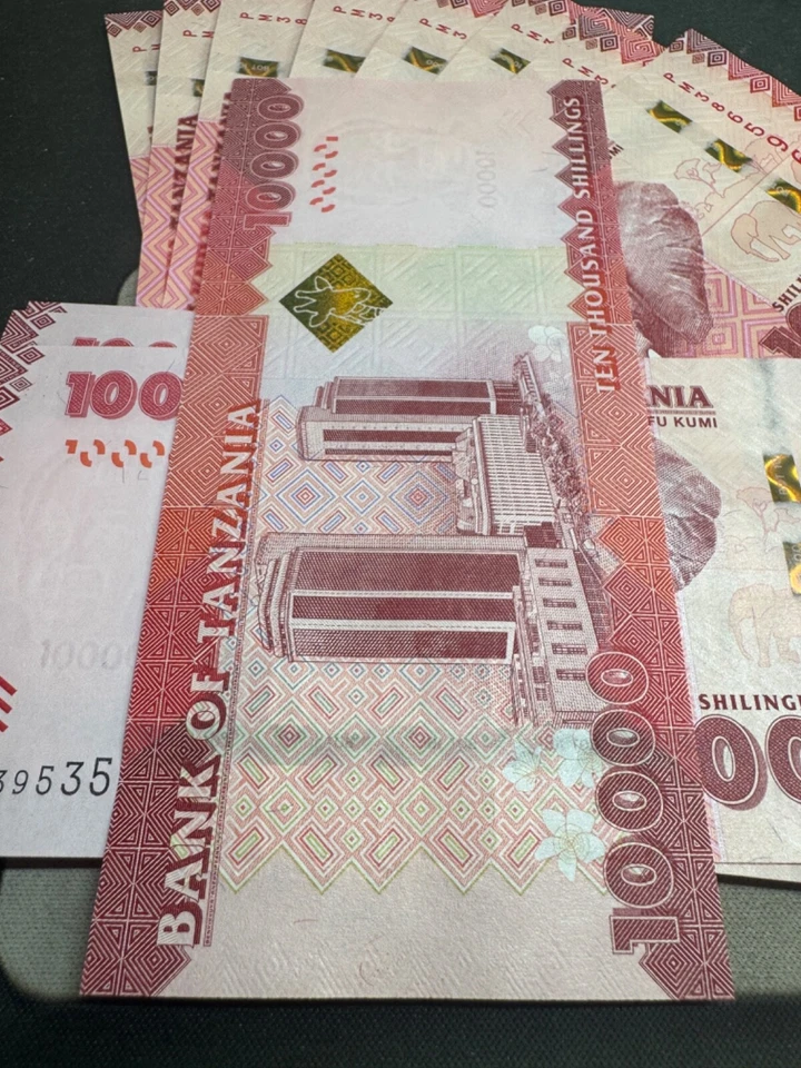 Nuevo Billete Tanzania 10000 chelines 2025 moneda circulada, P-44, UV PASS Foto 4 de 4