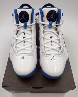 Nike AIR JORDAN 6 Anneaux blanc sport bleu homme (322992 114) - Photo 1/4