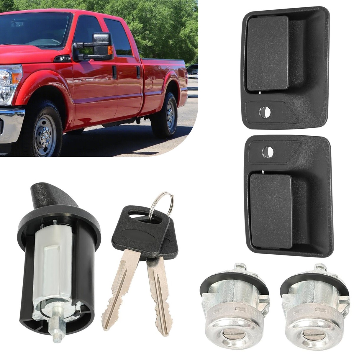 Ignition Door Lock Cylinder for F250 F350 F450 F550 Super Duty W