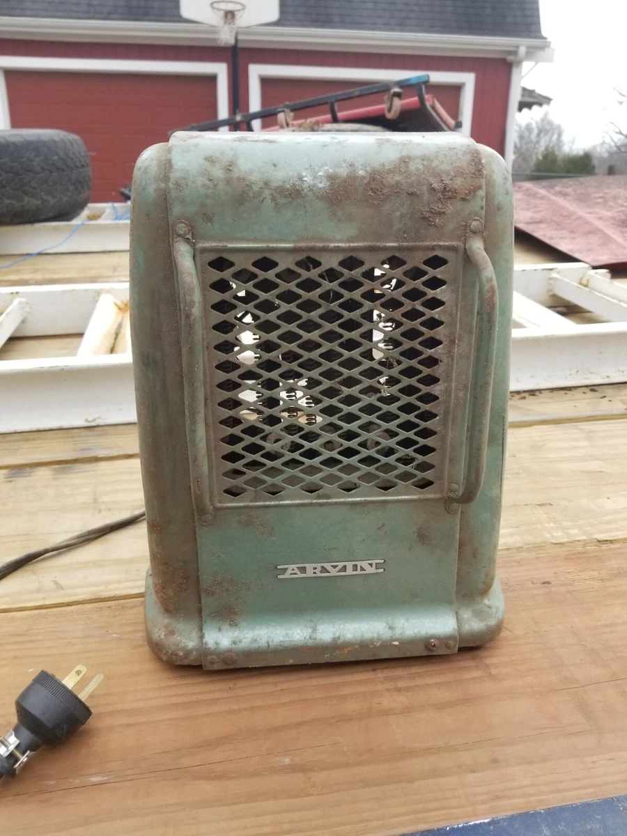 VINTAGE ARVIN SPACE HEATER ART DECO GREEN WORKS! | eBay