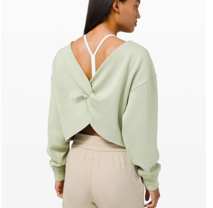 Lululemon Twist Back-to-Front Pullover sweatshirt fern green Lululemon Twist Back-to-Front Pullover sweatshirt fern green