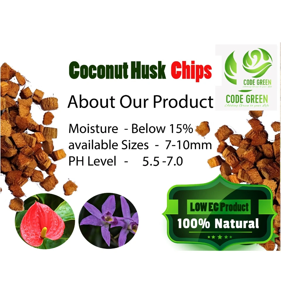 Coconut Husk chips 100% Natural Organic dry Fiber Anthodium orchid growingMedium - Image 2 of 4