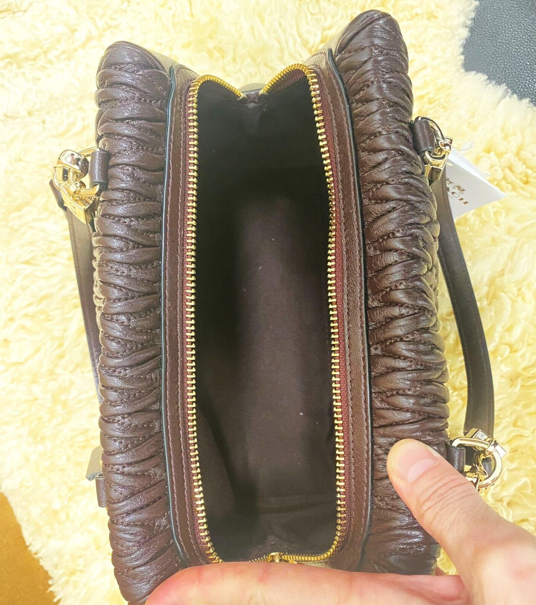 Coach F49723 Madison Gathered Twist Leather Mini Satchel IM Coach F49723 Madison Gathered Twist Leather Mini Satchel IM