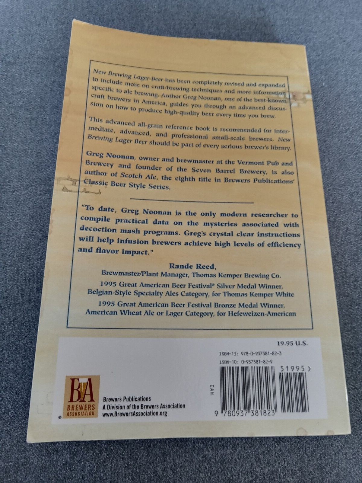 New Brewing Lager Beer by Gregory J. Noonan LIKE NEW Revised Expanded