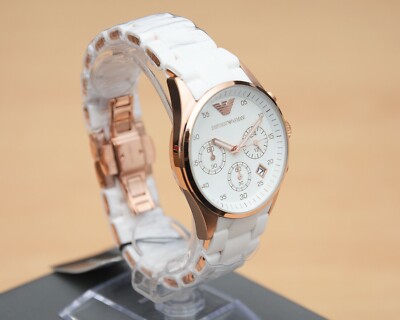 Emporio Armani AR5920 Sportivo White Silicone Band Fashion Casual