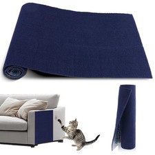 Self-Adhesive Cat Scratch Mat Trimmable Scratching 15.8"x78.7", Dark Blue
